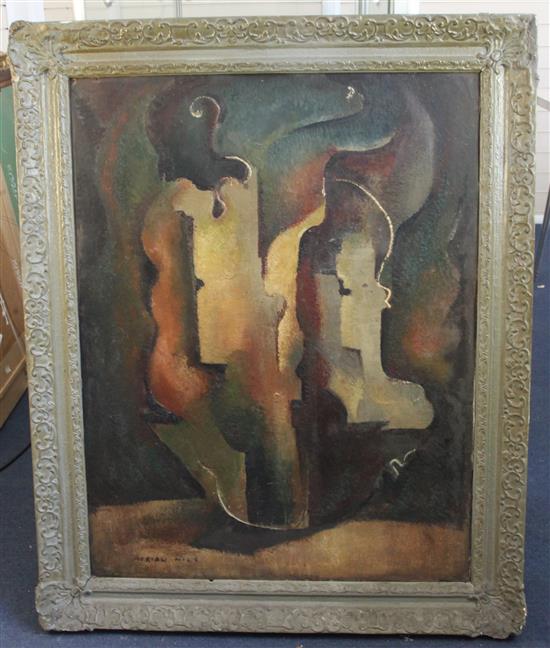Adrian Hill (1895-1977) Untitled abstract 36 x 28in.